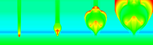 Meteor streak computer simulation
